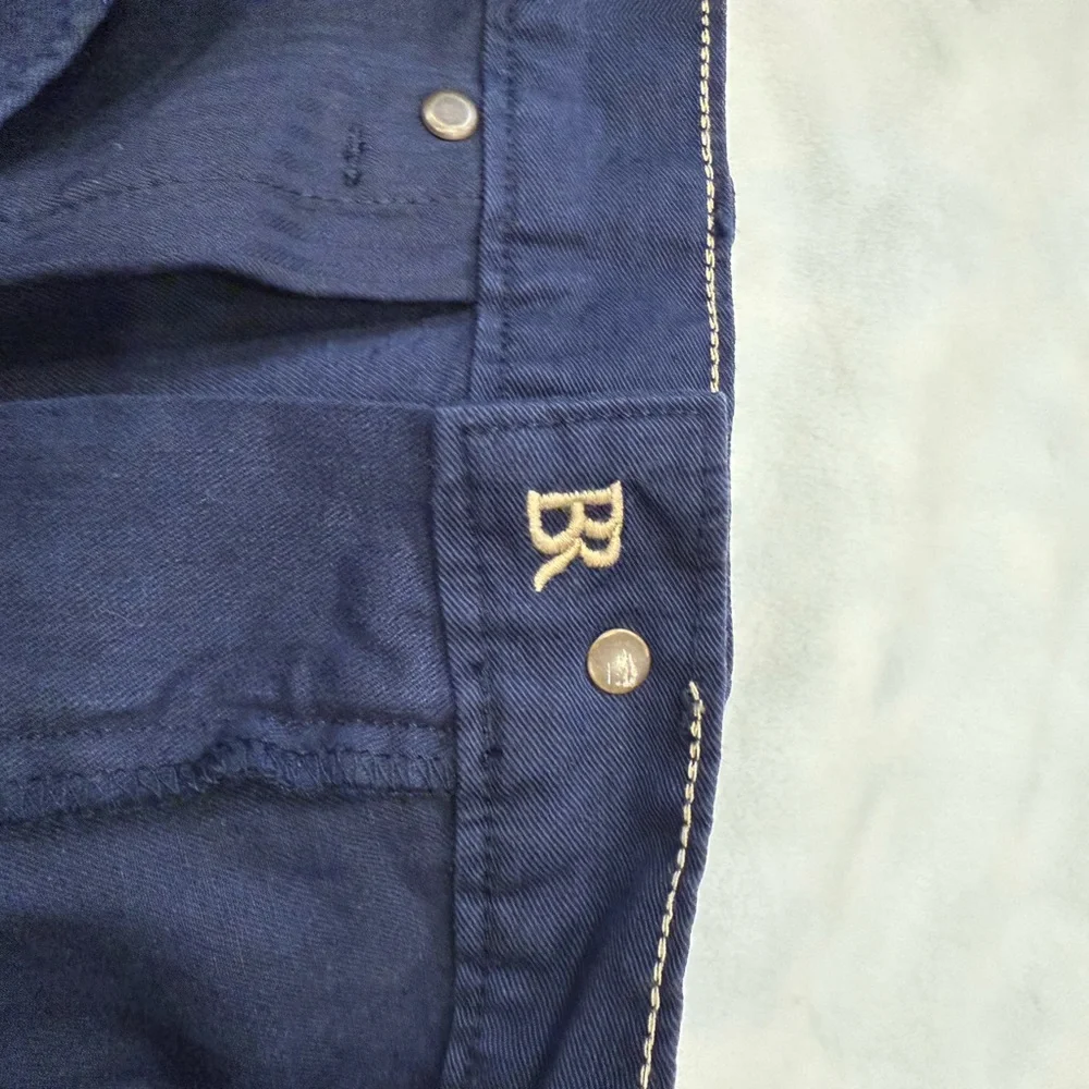 Banana Republic, Men’s Slim Linen-blend Five PocketPant, Navy Blue, 33x32